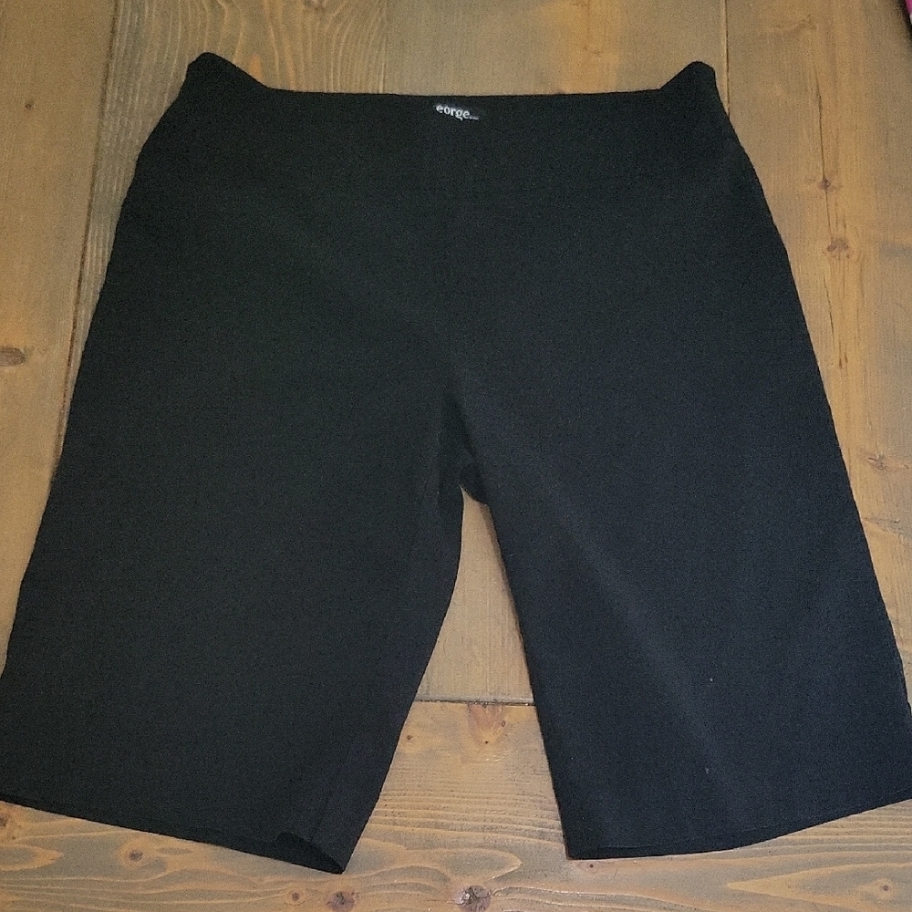 George Black Bike Shorts Stretchy Knee-Length